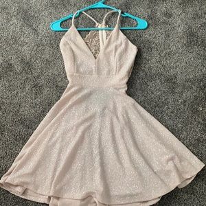 Light pink sparkly homecoming/party dress from Windsor!